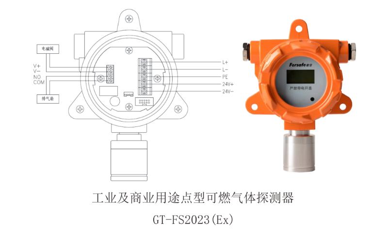 FS2023(Ex）工业及商业用途点型可燃气体福建探测器接线图